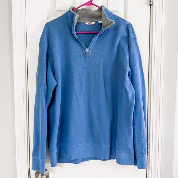 IZOD • Blue + Grey Quarter Zip Sweater Pullover - Picture 1 of 5
